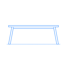 Furniture Benches Ikea Skogsta Bench Large Outline Svg Vector, Free Vectors File